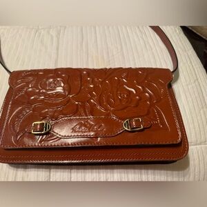 PATRICIA NASH MONTA LEATHER CROSSBODY CLUTCH